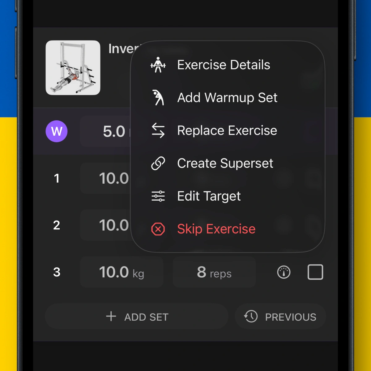 Edit Targets Mid-Workout