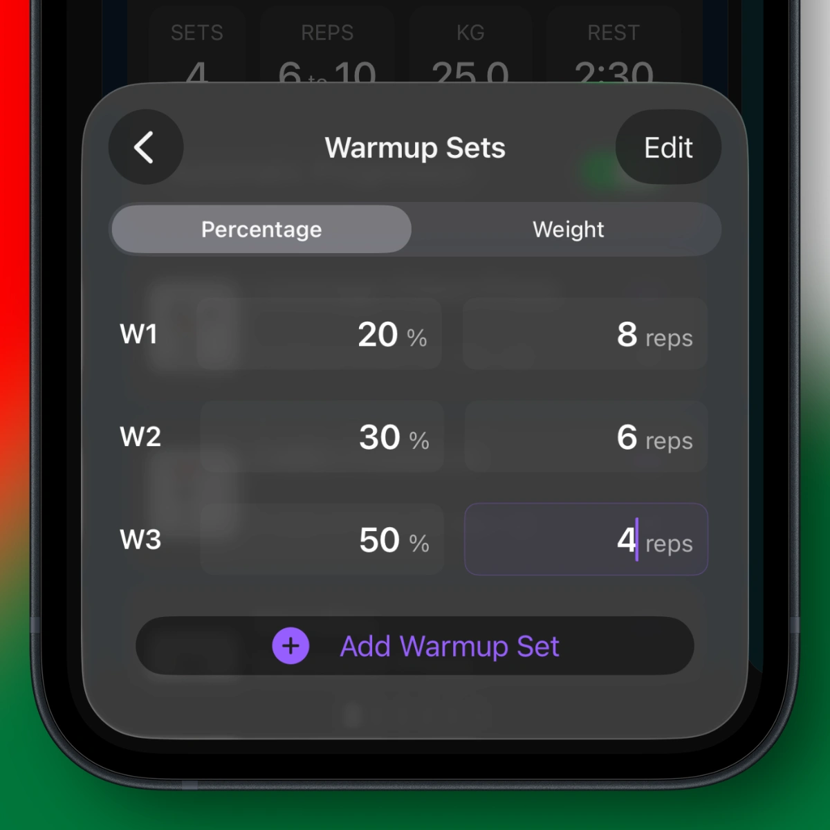 Advanced Warm-up Configuration
