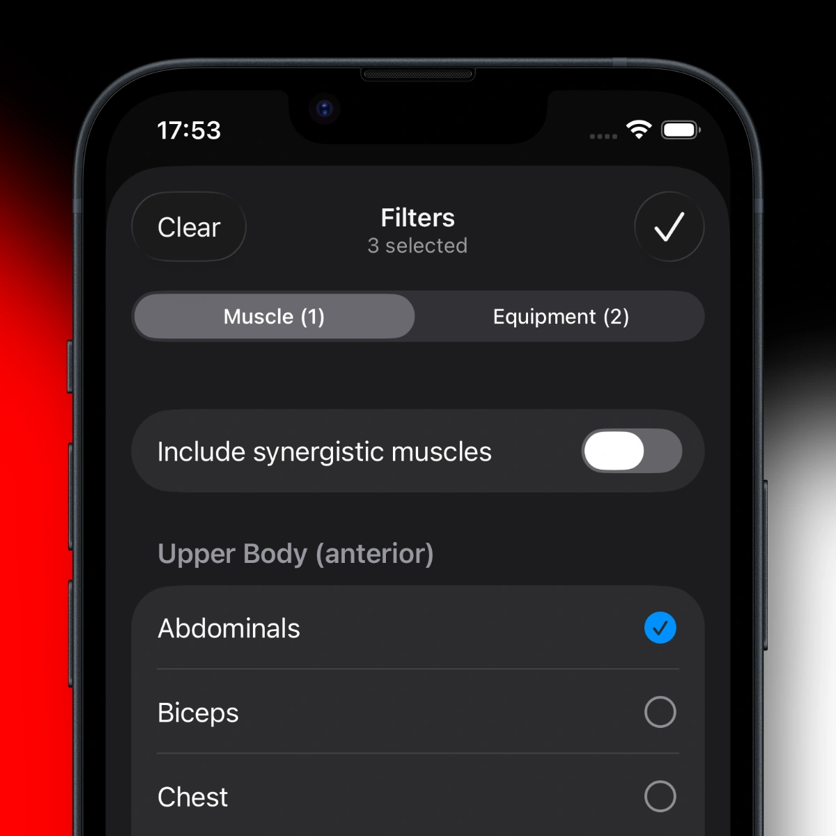Improved Exercise Filtering
